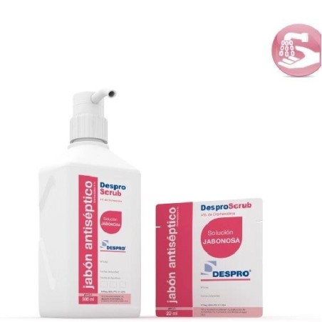 jabon antiseptico DESPRO SCRUB® CLORHEXIDINA AL 4% ENVASE 500 ML