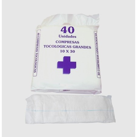 Compresas tocológicas de celulosa