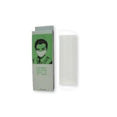 Mascarilla Simple de Papel 1 pliegue Caja 100 unidades
