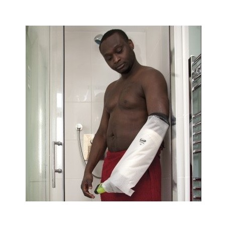 Protector medio brazo para baño y ducha
