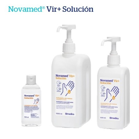 Novamed VIR + Solucion hidroalcoholica Antiséptico para piel sana