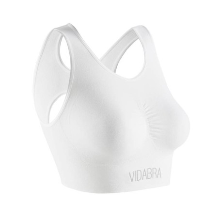 Top Vidabra MUVU sujetador técnico protección piel radioterapia mama blanco talla S M L XL
