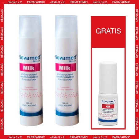 NOVAMED Skincare MILK OFERTA (100 ml + 100ml + regalo OIL 20ml)
