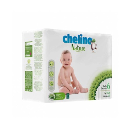 Pañal bebe Chelino Nature Talla 6 17-28Kg 27 unidades