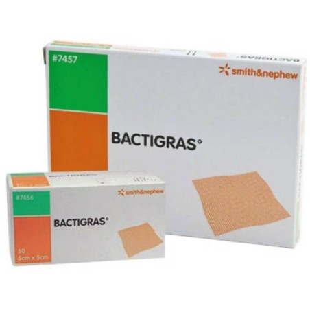 BACTIGRAS Apósito de gasa con acetato de clorhexidina 0,5%