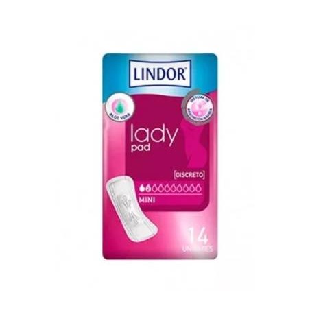 Compresas Lindor Lady Pad Mini 2 gotas para pérdidas muy leves
