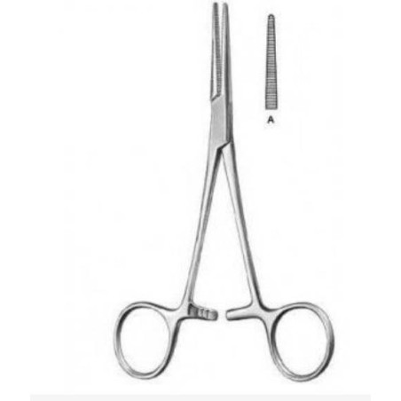 Pinza hemostática Crile Recta 14 cm con dientes