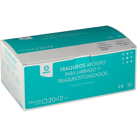 Traqueo's apósitos laringo/traqueotomizado 20x12cm 30 uds