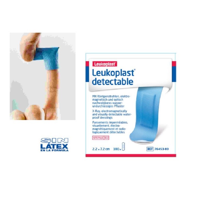 Leukoplast detectable 2.2x7.2 cm 100 unidades
