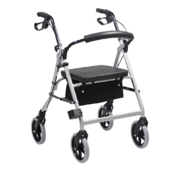 Rollator Nova aluminio plegable Ayudas Dinámicas andador 4 ruedas con asiento
