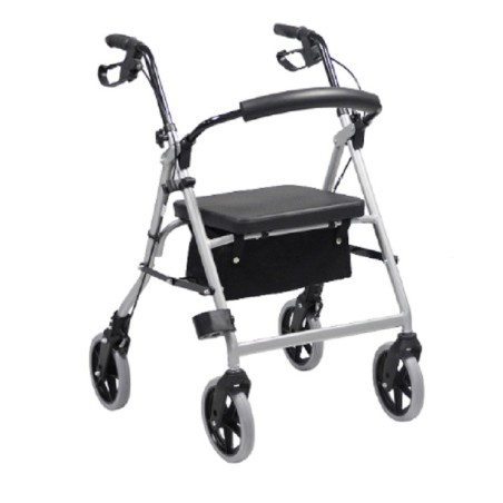 Rollator Nova aluminio plegable Ayudas Dinámicas andador 4 ruedas con asiento
