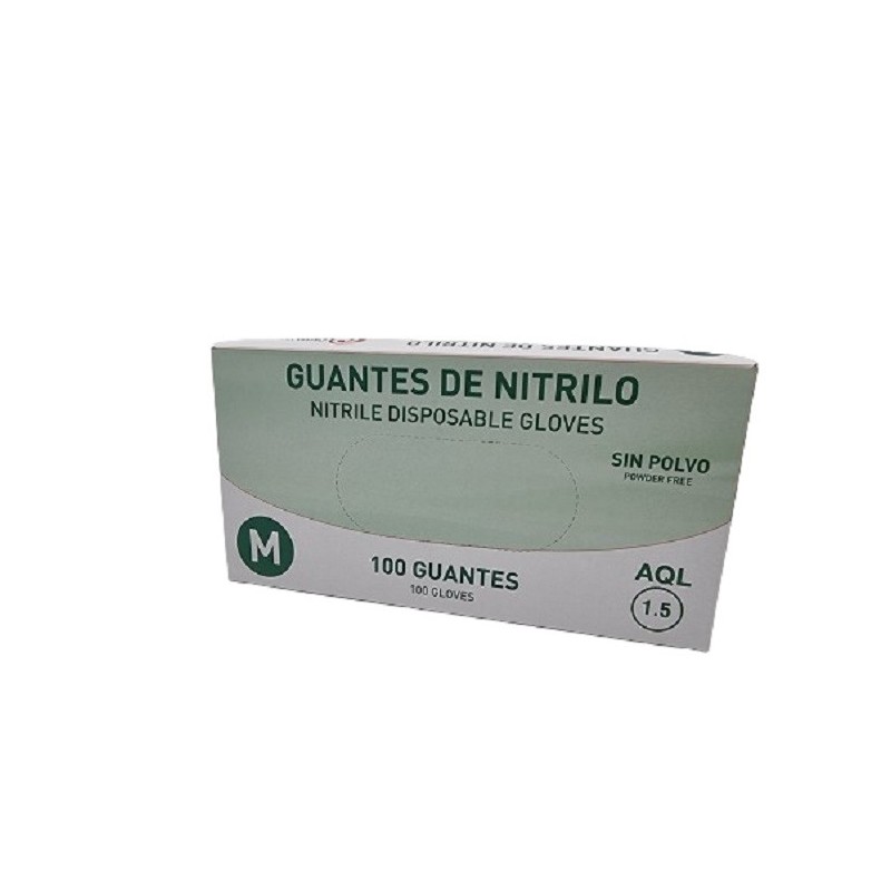 Guantes de nitrilo sin polvo CMC Caja 100 unidades