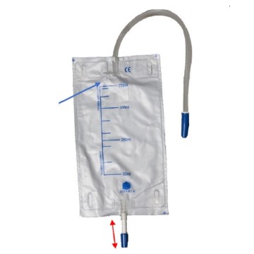 Bolsa de recogida pierna 50cm/750 ml UNIDIX 200 unidades