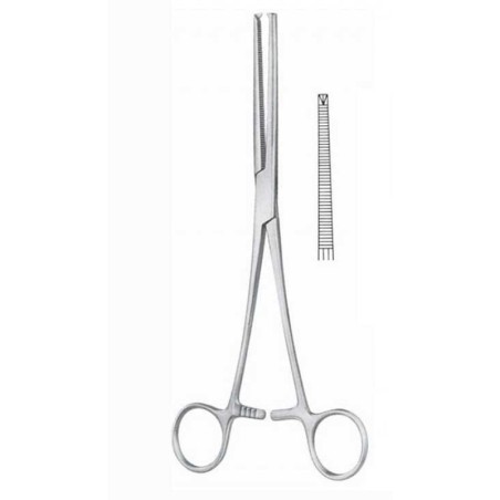 Pinza Ochsner-Kocher recta con dientes