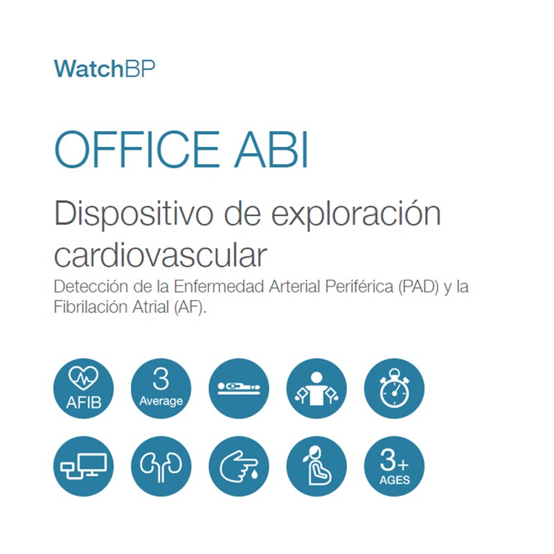 Características MICROLIFE WatchBP Office ABI Dispositivo de exploración cardiovascular