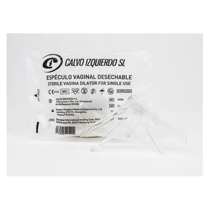 Espéculo vaginal desechable tipo cremallera talla M Unidad
