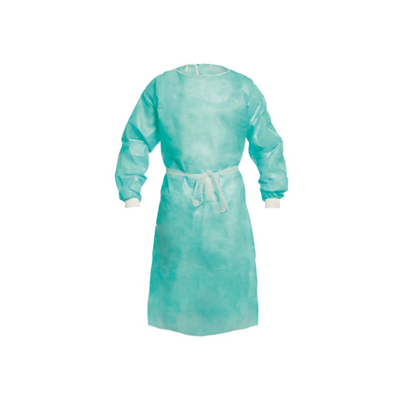 NATURCARE Bata hospitalaria mixta no esteril puño tricot Verde P/10 unidades