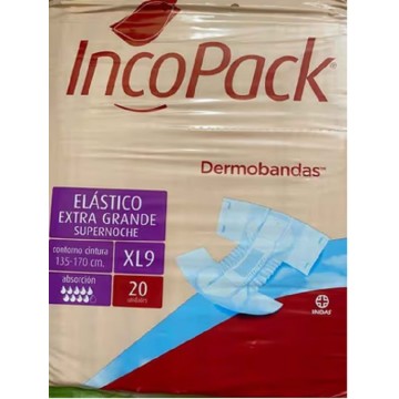 Pañales con elásticos INCOPACK Nature Extra-grande XL9  20 unidades