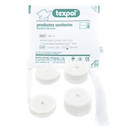 TEXPOL Gasa estéril en tira para taponamiento 24 hilos 1cmx5m Unidad
