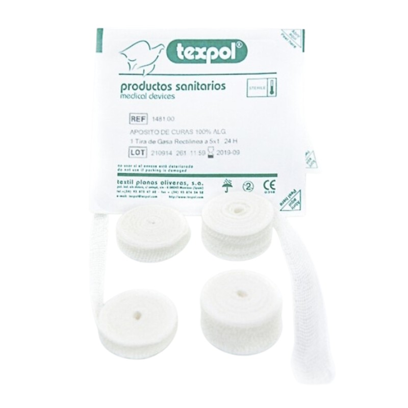 TEXPOL Gasa estéril en tira para taponamiento 24 hilos 2cm x 5m Unidad