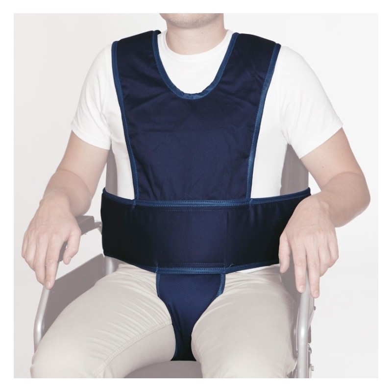 Chaleco abdominal con soporte perineal y tirantes