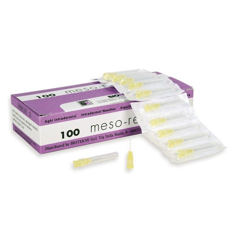 Aguja mesoterapia Meso-relle 32G 0,23 mm X 12 mm 1/2