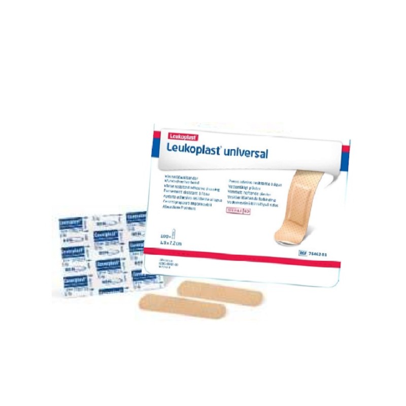 LEUKOPLAST UNIVERSAL Apósitos plástico perforado 19 x 72 mm Caja 100 unidades