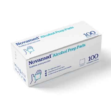 NOVAMED Toallitas alcohólicas Prep Pads 100 unidades