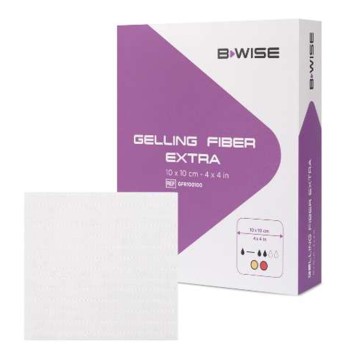 BWISE Apositos hidrofibra gelificante extra 10x10 caja 10 unidades