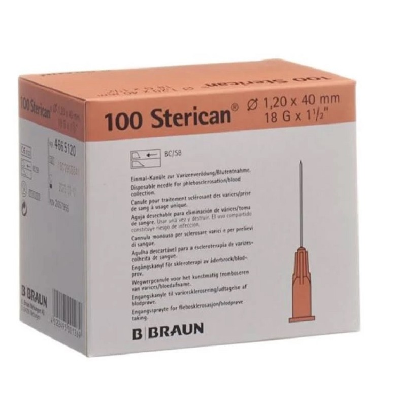 STERICAN Agujas hipodérmica 18G X 1 1/2, 1.20X40
