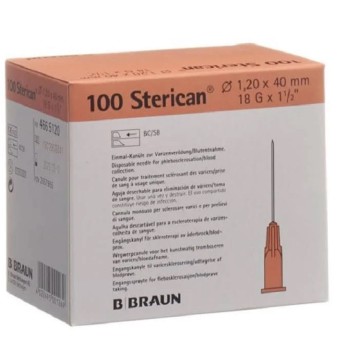STERICAN Agujas hipodérmica 18G X 1 1/2, 1.20X40