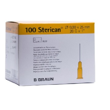 STERICAN Agujas estériles hipodérmicas 20G x 1" 0,9x25 mm