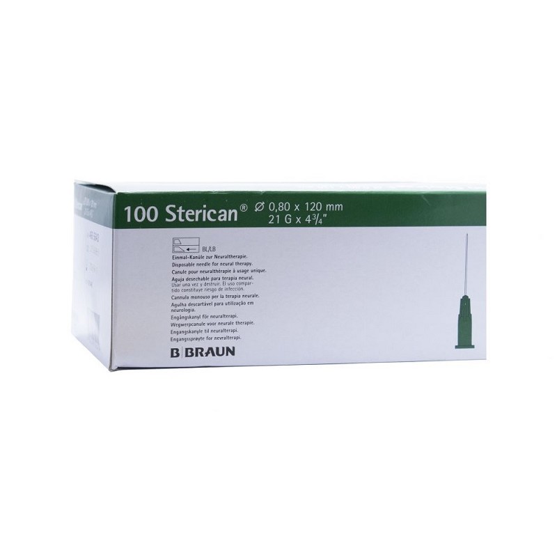 Comprar Agujas esteriles STERICAN 21G 0,80 x 120 mm Terapia Neural