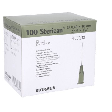 STERICAN Agujas estériles hipodérmicas 27G x 1 1/2" , 0,40x40 mm