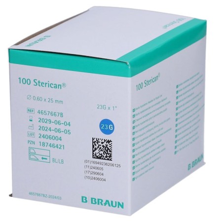 Agujas Sterican 23G 0,60x25 mm estériles uso sanitario
