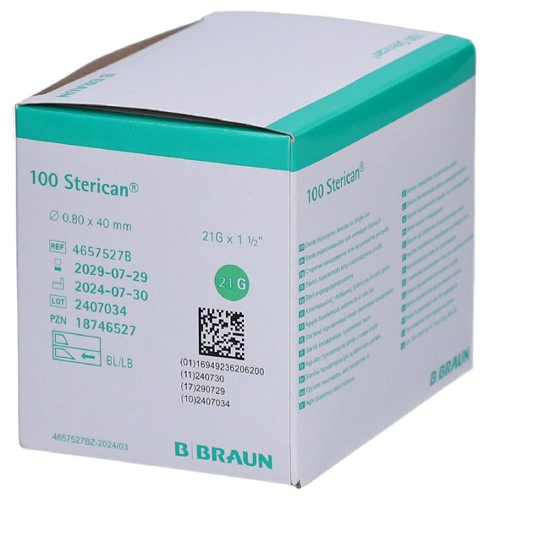 Agujas Sterican 21G 0,8x40 mm Estériles | Parafarmic