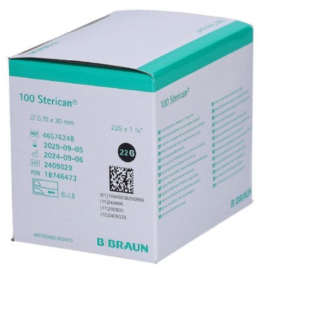 Agujas Sterican 22G 0,70x30 mm estériles uso sanitario