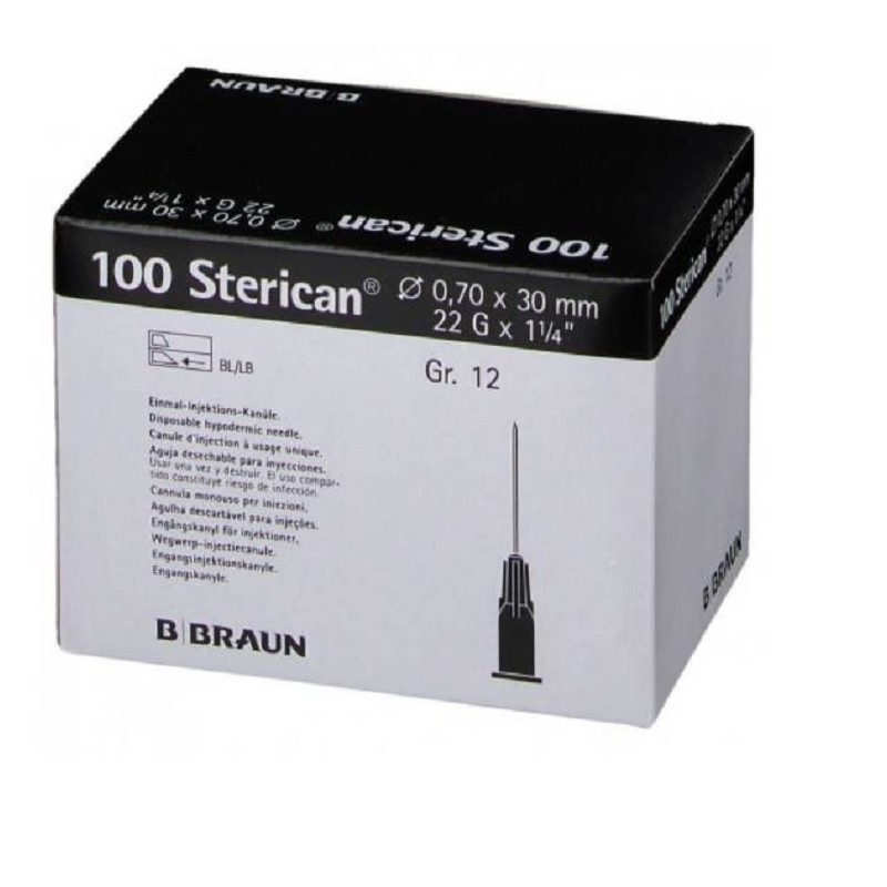 Agujas Sterican 22G 0,70x30 mm estériles uso profesional