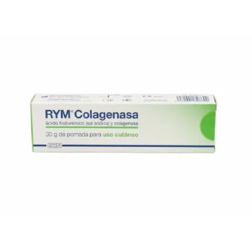 RYM Colagenasa mecanismo colagenasa hialurónico preparación lecho herida desbridamiento crónico