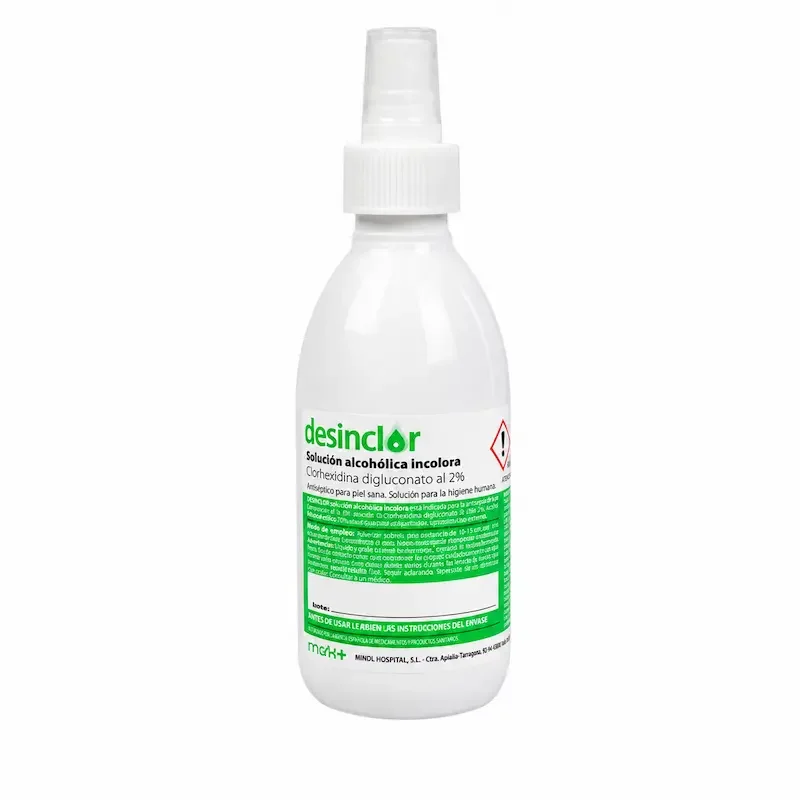 Desinclor clorhexidina alcohólica incolora 2% pulverizador 250 ml antiséptico Imark Hospital