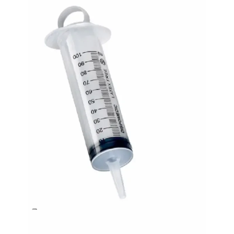 Jeringa 3 cuerpos Cono Cateter y anilla 100 ml alimentación CV Unidad