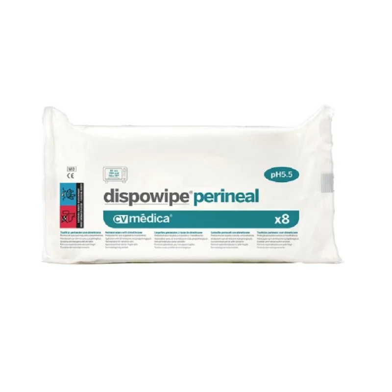 Dispowipe Perineal toallitas con dimeticona de CV Médica para higiene perineal