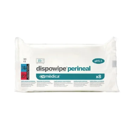Dispowipe Perineal toallitas con dimeticona de CV Médica para higiene perineal