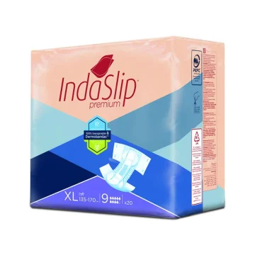 Pañal elástico Indaslip Premium XL9 de Laboratorios Indas, paquete de 20 unidades