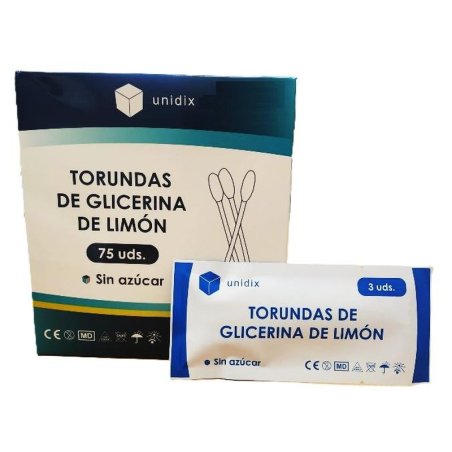Torunda de glicerina y limón para higiene bucal, Grupo Unidix