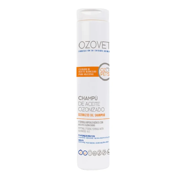 Ozovet champú de aceite ozonizado para perros y gatos 250 ml de Laboratorios Ozoaqua