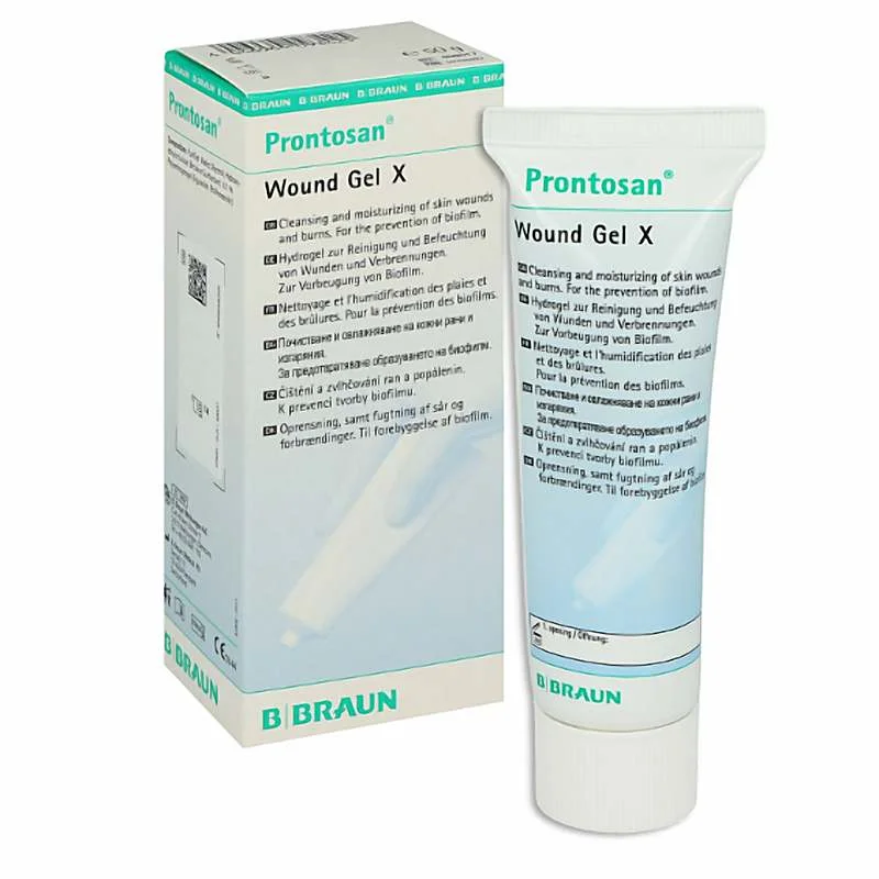 Prontosan Gel X 50 g gel de limpieza y descontaminación de heridas de B. Braun, tubo pequeño