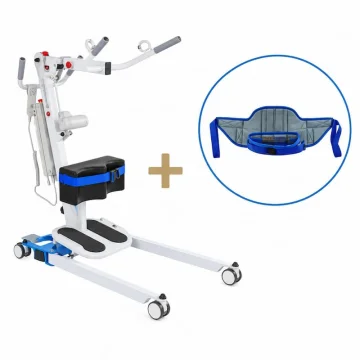 Grúa de bipedestación eléctrica Tecnimoem Powerlift Up 1 de hasta 200 kg con arnés incluido