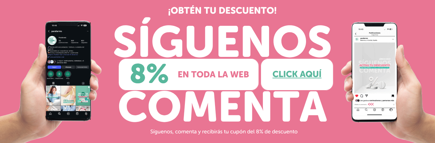 S&iacute;guenos en redes sociales - Parafarmic