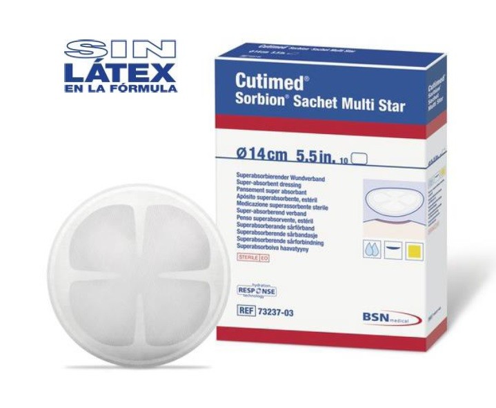 Apósitos estériles Superabsorbentes Cutimed Sorbion Sachet Multi Star